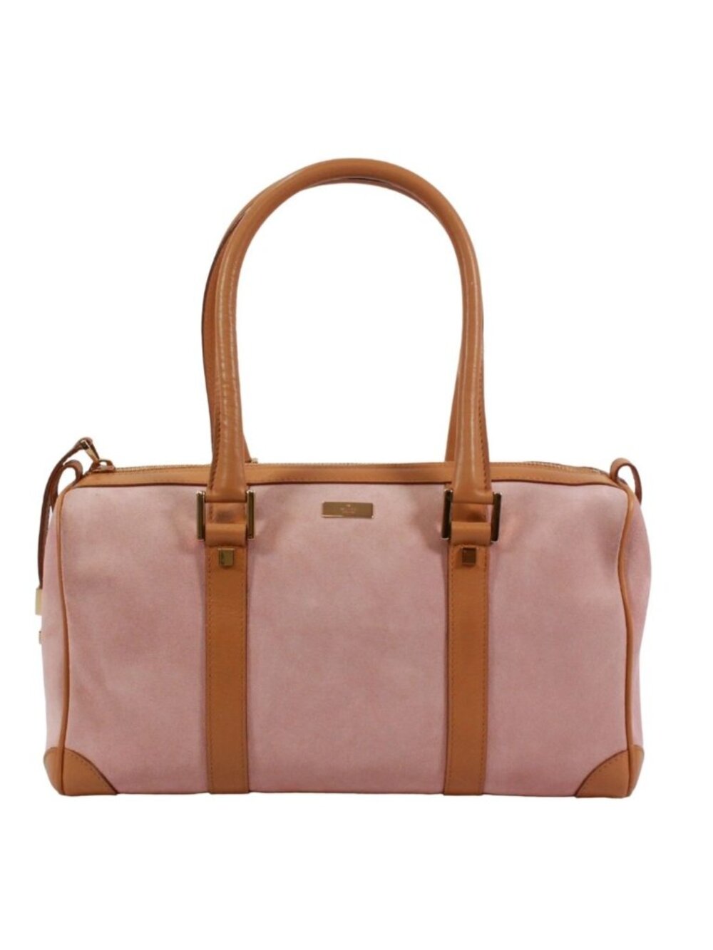 Gucci Mini Boston Bag Leather Suede Pink Beige Gold